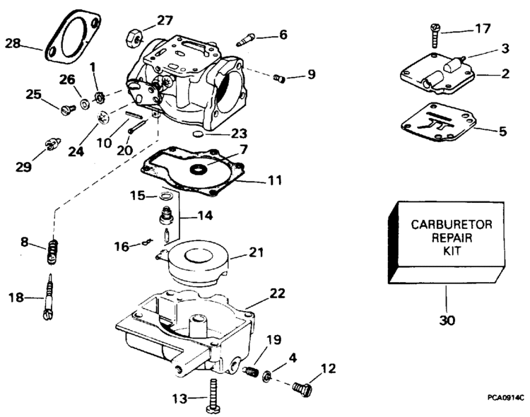 motor outboard cover lock for Carburetor Motor E30RERM Outboard 30hp  Evinrude 1994 Parts 35 30