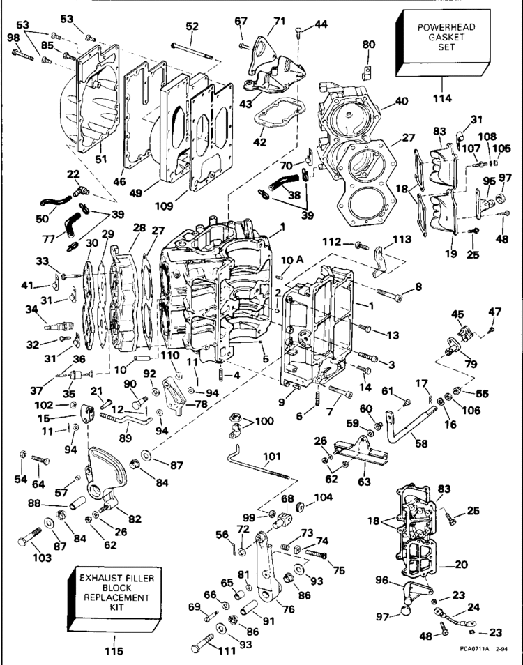 ジョナページ Kawasaki Jet Ski 1994 OEM Parts Diagram for FUEL TANK