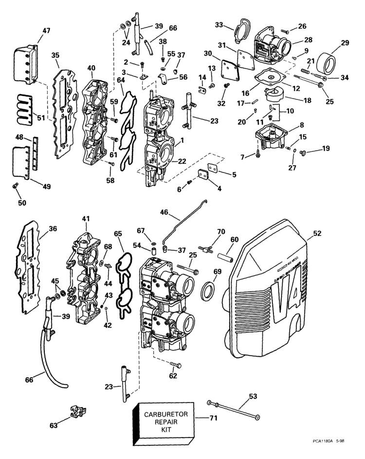 Carburetor Repair Kit for Sierra 18-7221 /& 18-7247 Outboard Sterndrive Engines