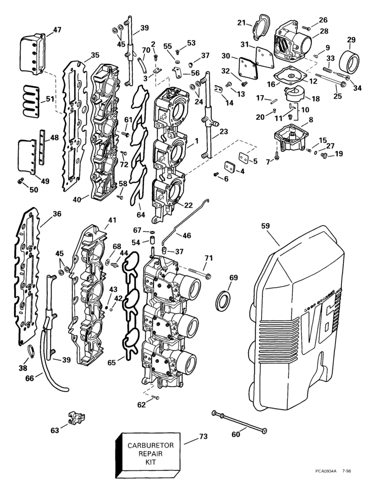 335404 NEW OEM JOHNSON EVINRUDE OMC BRP INTAKE MANIFOLD SEA STARBOARD