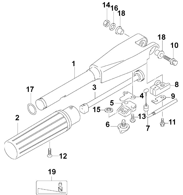 Johnson Tiller Handle Parts For 2006 6hp J6rl4sdc Outboard