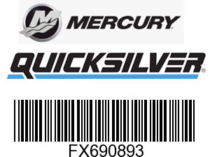 Mercury Quicksilver FX690893 - DECAL            
 - Replaced by 37-8180211