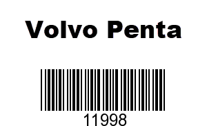 Volvo Penta 11998 - Gasket, Volvo