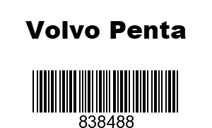 Volvo Penta 838488 - ATTACHING PLATE,