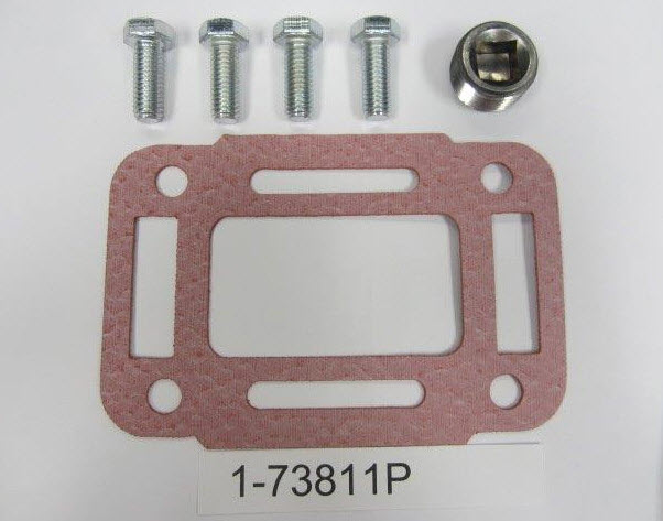 Barr Marine 1-73811P - MerCruiser Exhaust Manifold Rear End Cap Mounting Package