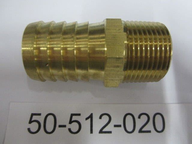 Barr Marine 50-512-020 - Straight 3/4 inch N.P.T to 1 inch Hose fitting (brass)