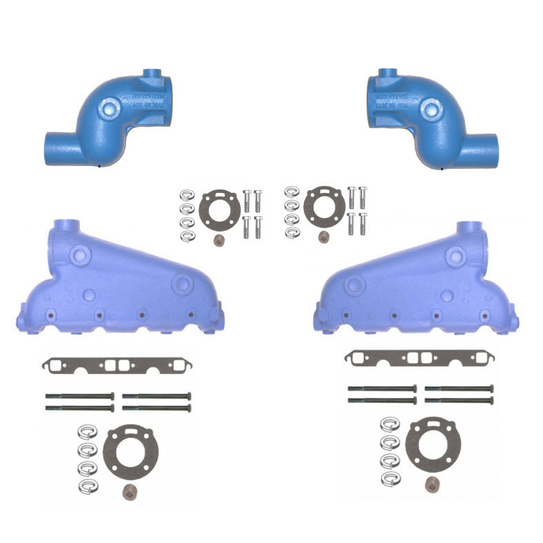 Barr Marine CRKTV8573IEND Exhaust Manifold Riser Kit for Crusader 5