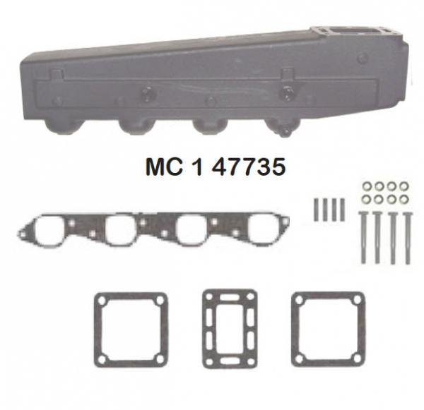 Barr Marine MC-1-47735 -MerCruiser V8 Exhaust Manifold Port Side (left)