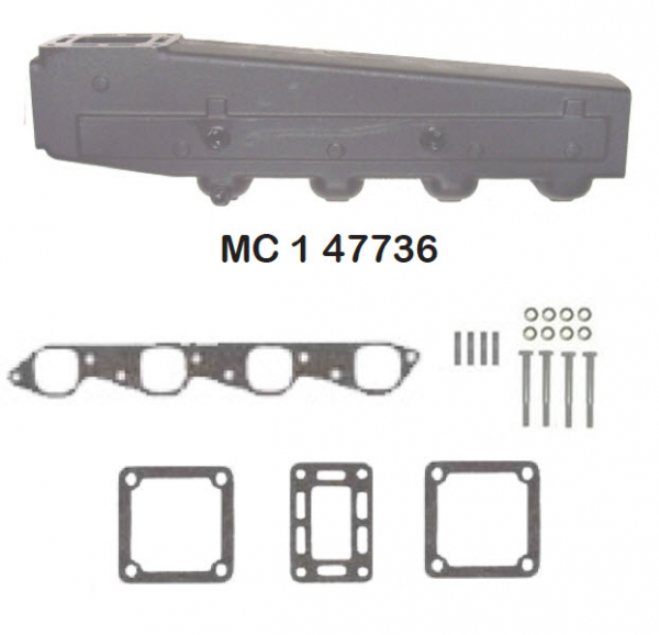 Barr Marine MC-1-47736 -MerCruiser V8 Exhaust Manifold Starboard Side (right)