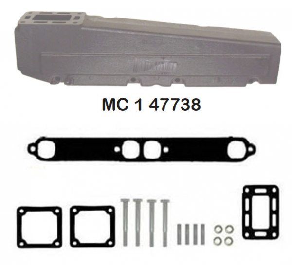 Barr Marine MC-1-47738 -MerCruiser V8 Exhaust Manifold Starboard Side (right)