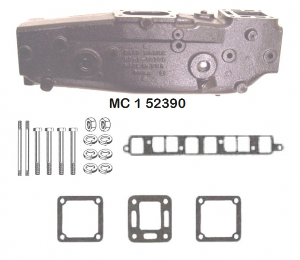 Barr Marine MC-1-52390 -MerCruiser Exhaust Manifold 4 Cylinder