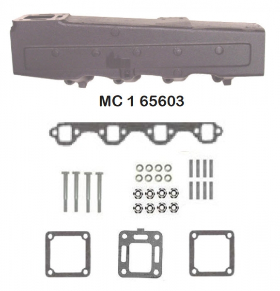Barr Marine MC-1-65603 -MerCruiser Exhaust Manifold for Ford V8, Starboard