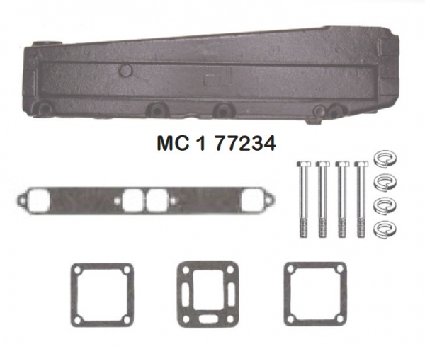 Barr Marine MC-1-77234 -MerCruiser V8 Exhaust Manifold Port Side