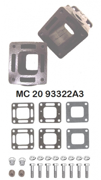 Barr Marine MC-20-93322A3 -  6 Inch MerCruiser Riser Spacer Blocks (pair)