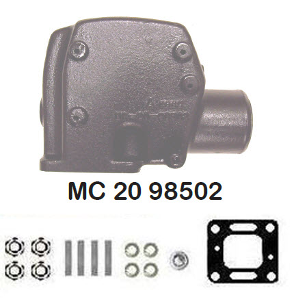 Barr Marine MC-20-98502 - Mercury Riser, O Degree, 3 Inch (23#)