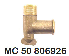 Barr Marine MC-50-806926 - MerCruiser Drain Cock Fitting (brass), 22-806926A1