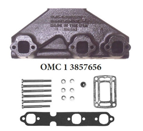 Barr Marine OMC-1-3857656 - OMC/Volvo Exhaust Manifold V6