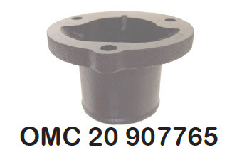 Barr Marine OMC-20-907765 -OMC Exhaust Riser/Elbow to Exhaust Hose Connector