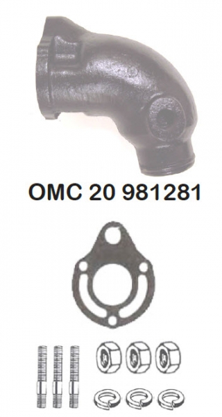 Barr Marine OMC-20-981281 - OMC Exhaust Elbow (V8 and V6)