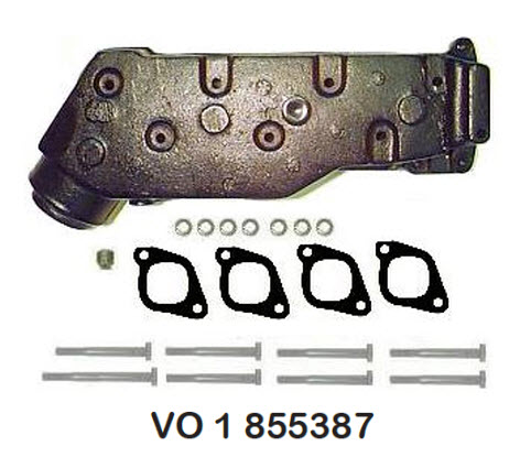Barr Marine VO-1-855387 - Volvo Exhaust Manifold, AQ120-145A