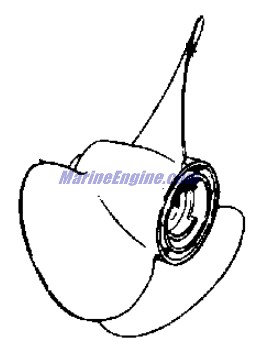 Evinrude Johnson OMC 0382017 - Aluminum Prop Sd 12