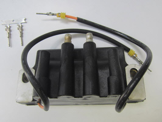 Evinrude Johnson OMC 0586745 - Ignition Coil Assembly, Dual, See Note on Detail Page