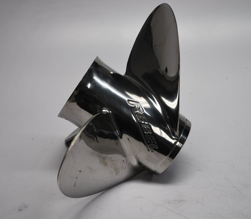 Evinrude Johnson OMC 0763990 - SS Prop, V6 Rebel TBX, 15.25 X 19 RH, Without Hub - See Detail Page for Important Info (763990)