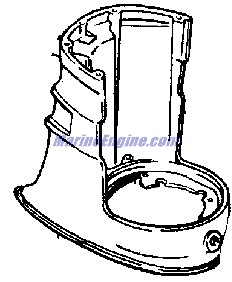 Evinrude Johnson OMC 0907742 - Exhaust Housing, 80 HP, NLA