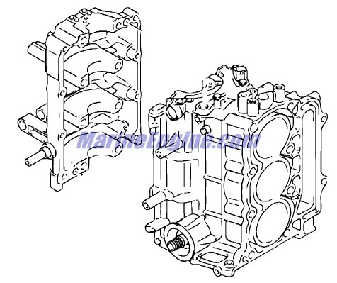 Evinrude Johnson OMC 5031756 - Cylinder Block Assembly