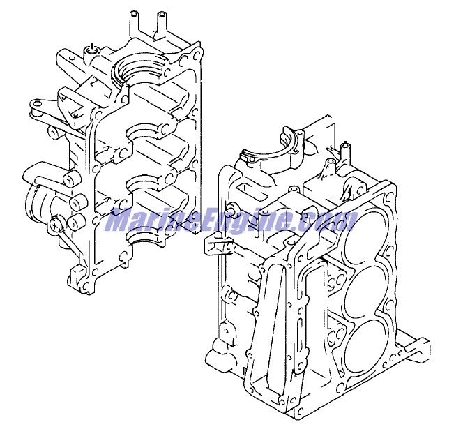 Evinrude Johnson OMC 5031925 - Cylinder Block Assembly