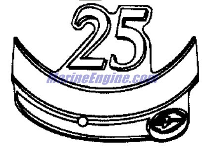 Evinrude Johnson OMC 5032532 - Mark, Emblem Rear