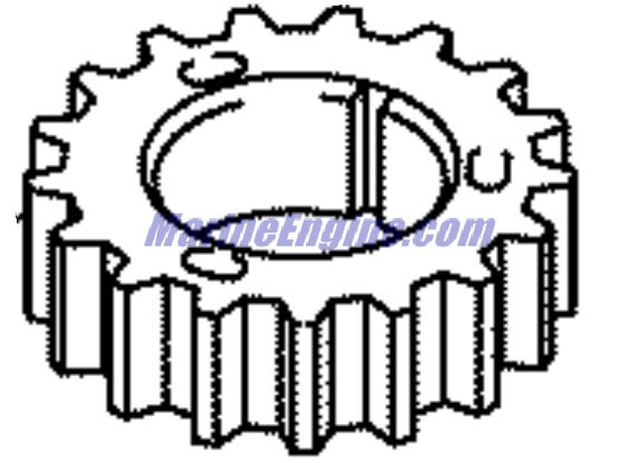Evinrude Johnson OMC 5033063 - Pulley, CrankShaft