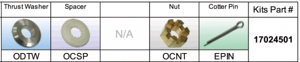 Solas Propeller 17024501 - J/E BRP Hardware Kit 45-140