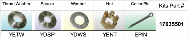 Solas Propeller 17035501 - Yamaha Hardware Kit 100HP - UP