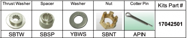 Solas Propeller 17042501 - Suzuki Hardware Kit 20-30HP