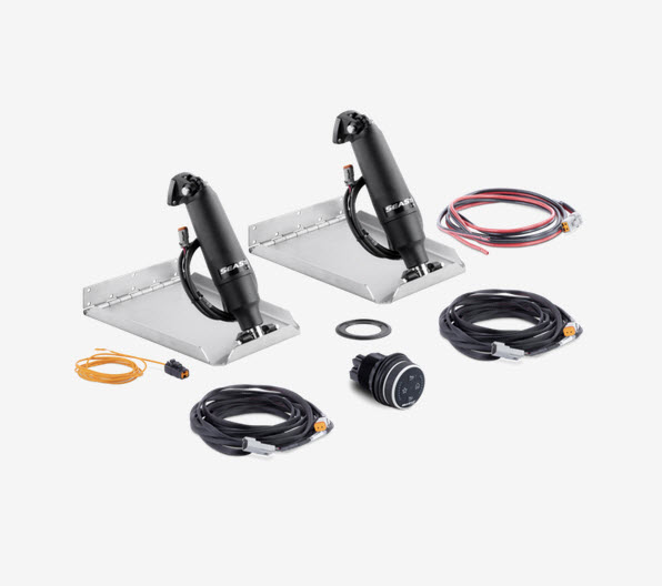 SeaStar Solutions STT3233R - Trim Tab Kit, Edge Mount 12X9 Tabs, 10 Inch Short Stroke