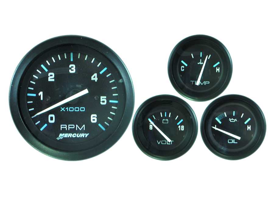 Mercury Quicksilver 79-859700A 1 - INSTRUMENT SET-BL QPD ... amp meter gauge wiring diagram for boat 