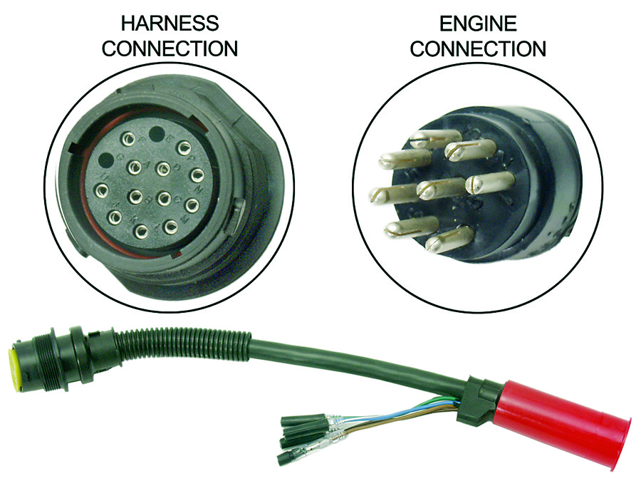 Mercury Marine Electrical Harness Adapter / Key Switch Kit ... 9 pin mercruiser wiring harness diagram 