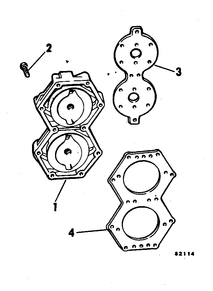 Cyl Head Kit - Low Compression 85,115 & 140 Hp Miscellaneous 1978 