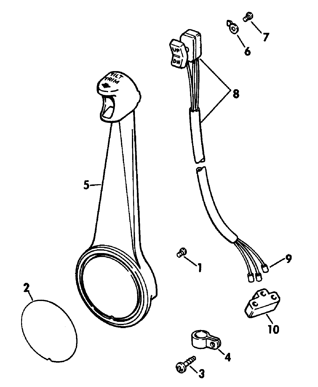 trim/tilt switch conversion kit Miscellaneous 1989 ... evinrude tilt trim wiring diagram 