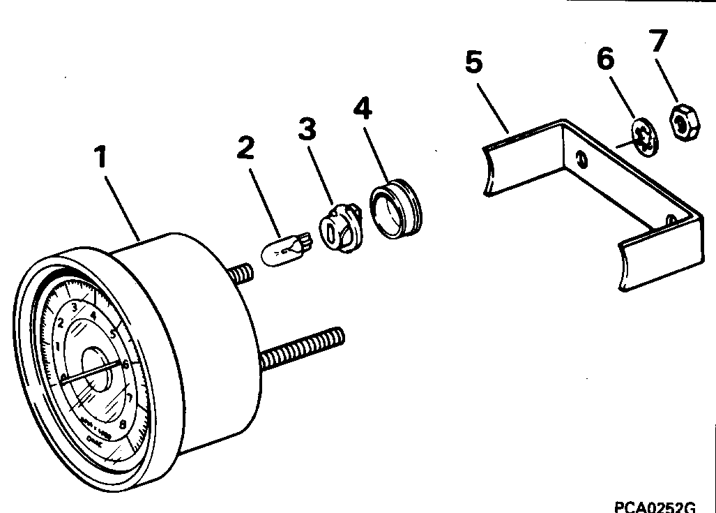 Tachometer Kit - Flush Mount - 7000 Rpm - Non-plug-in Instruments 