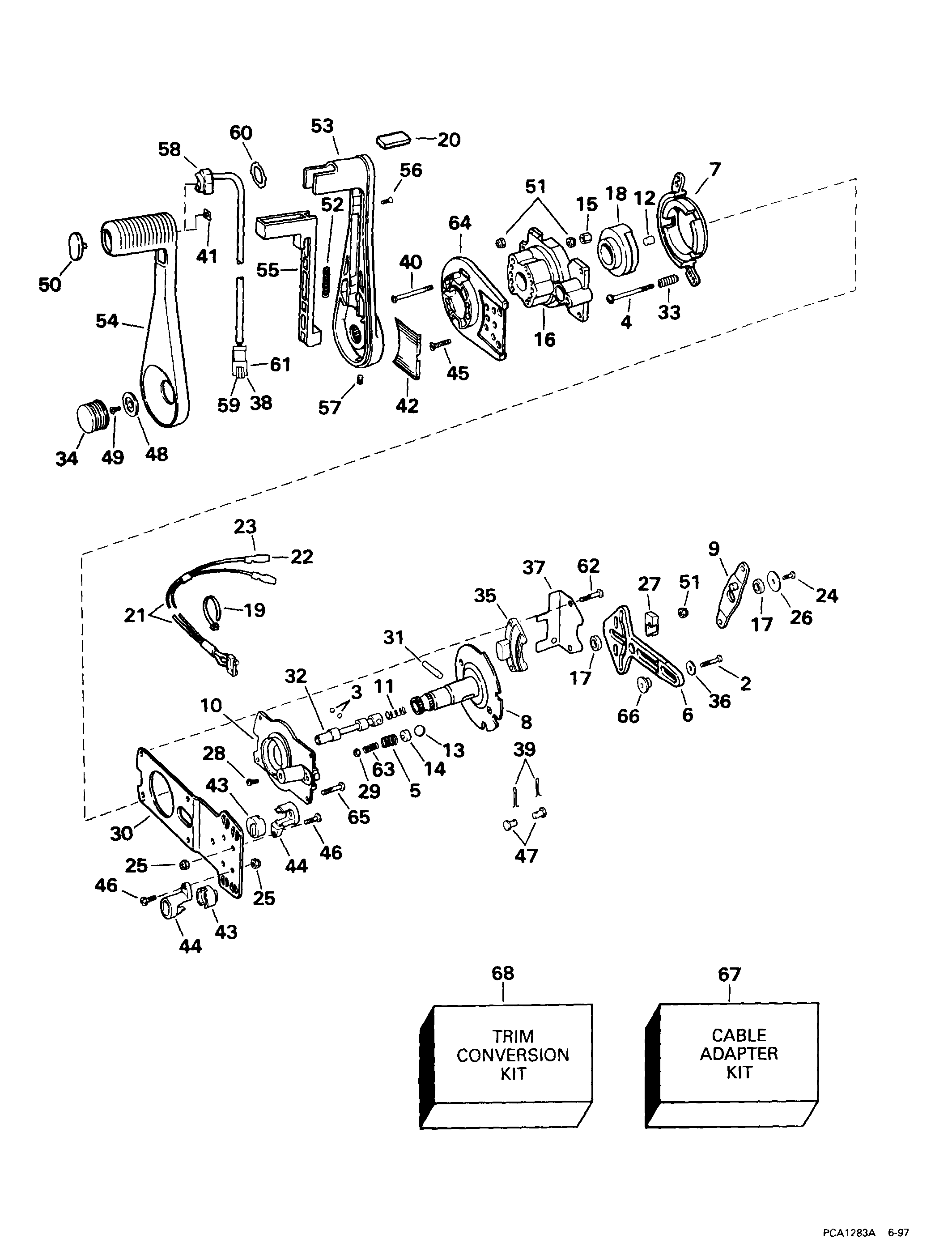 Volvo Penta Engine Concealed Side Mount Throttle Shift Control Box no Tilt Trim Volvo Penta Engine Concealed Side Mount Throttle Shift Control Box no Tilt Trim