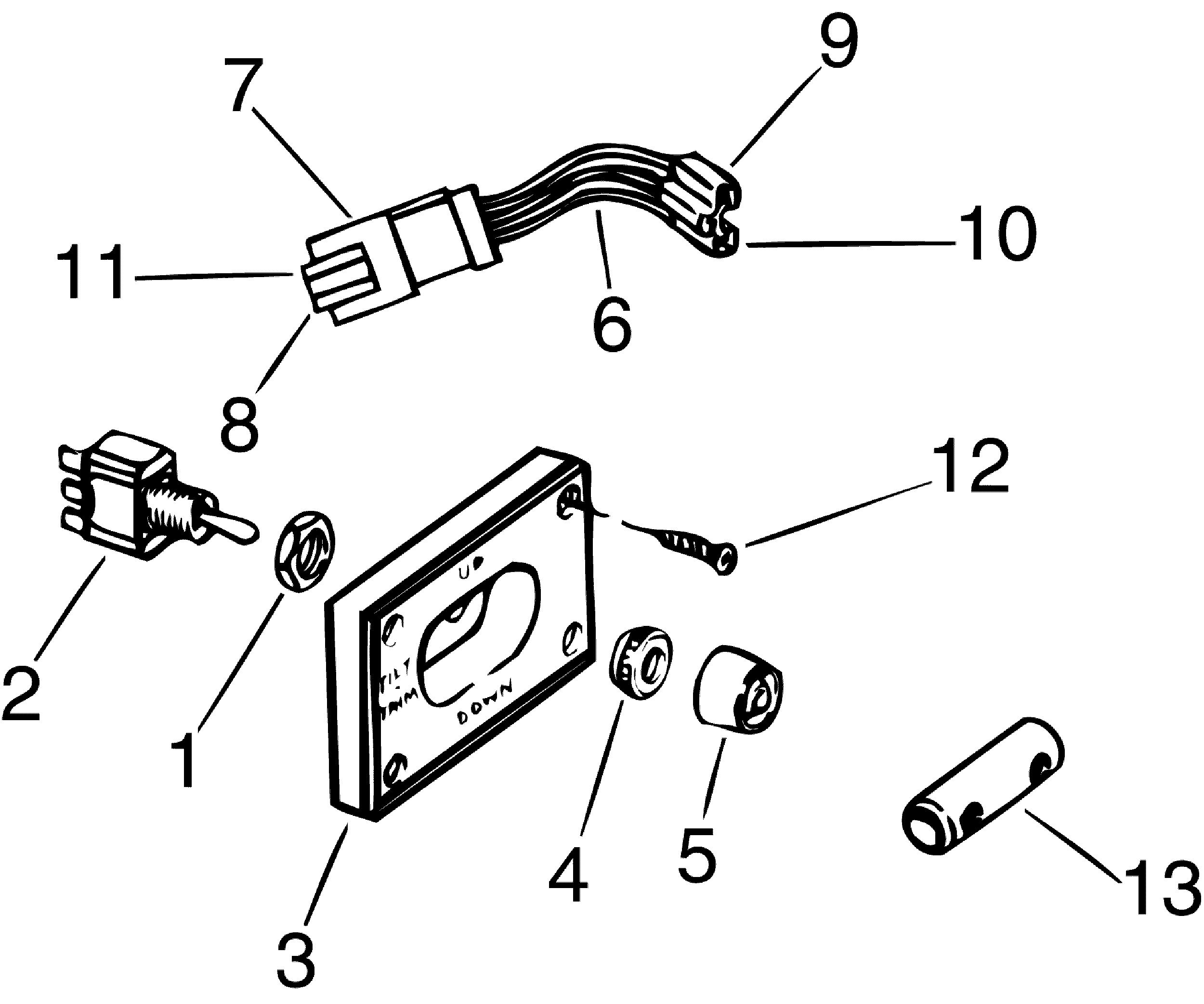 Trim/tilt Switch - Dual Engine Instruments / Rigging Accessories for