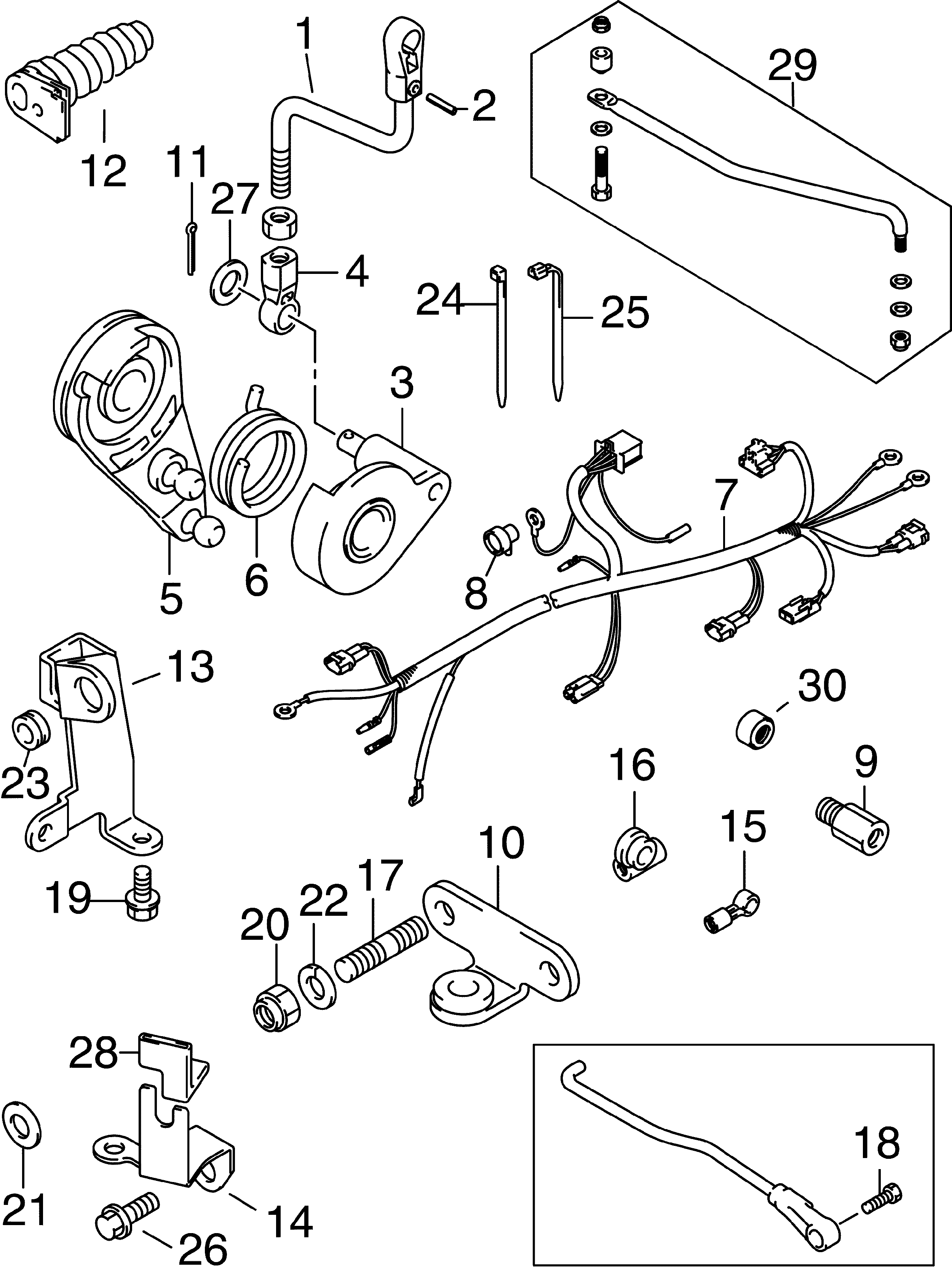 Adapter Kit - 9.9,15 Hp (4-stroke) Remote Controls Accessories for 2007
