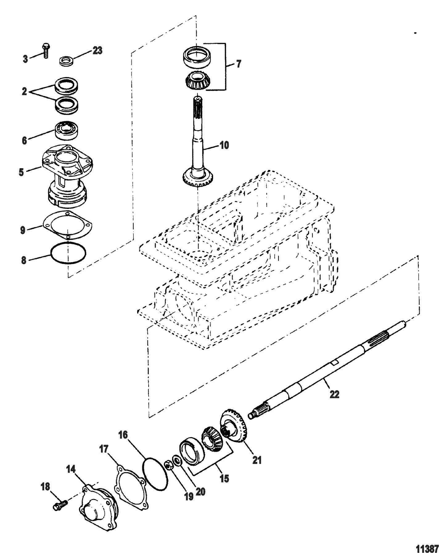 Pinion & Impeller Shaft (Splined Drive)