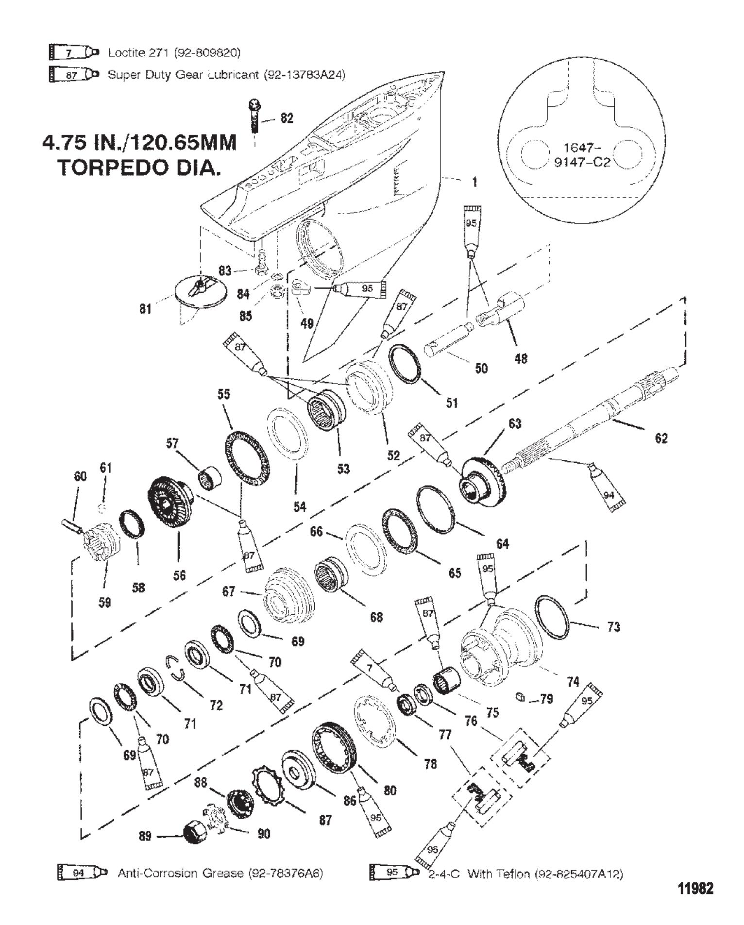 Gear Housing (Propshaft-Counter-S/N 0G438000 & Up)