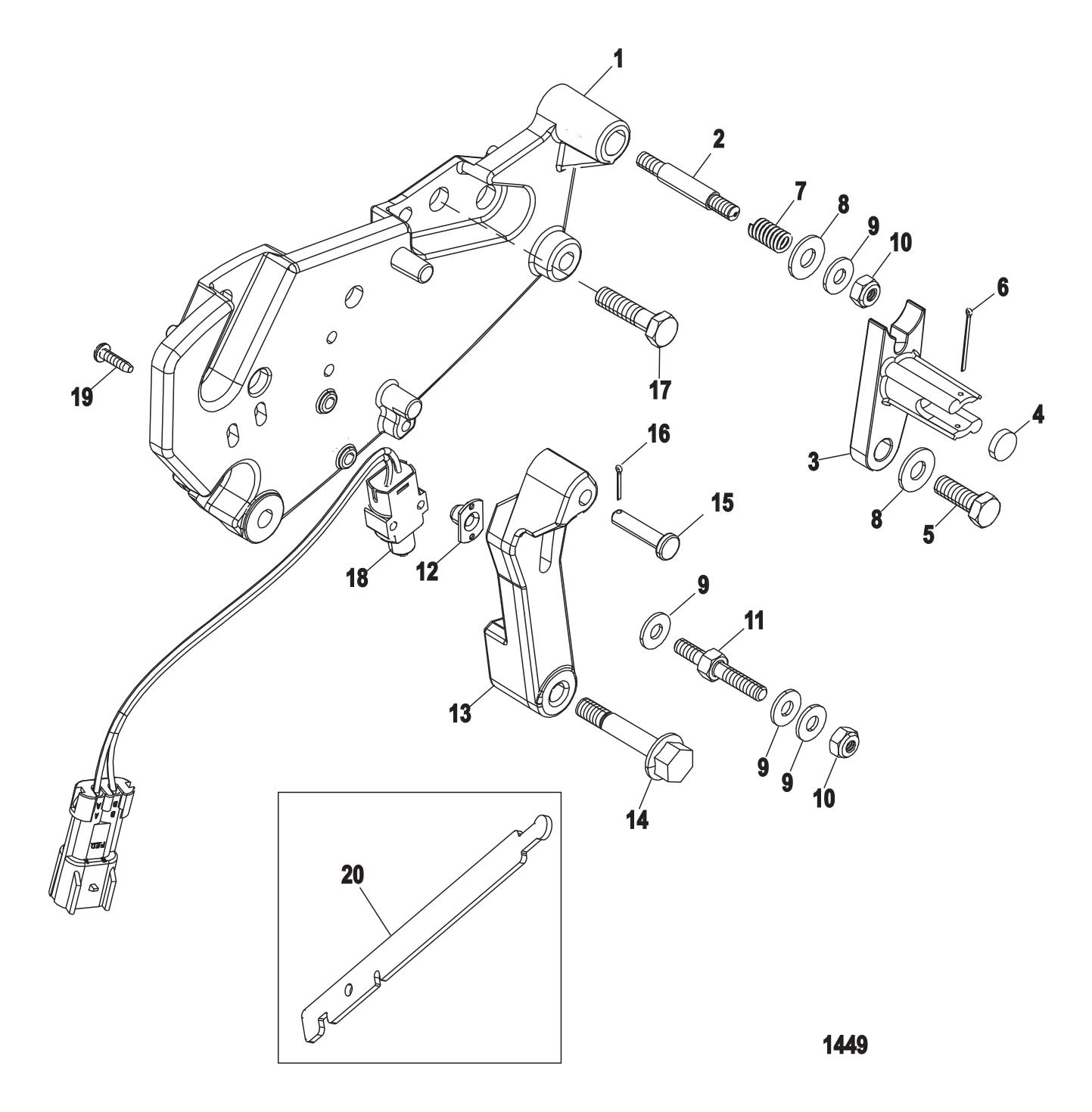 Shift Bracket (Bravo Engines)