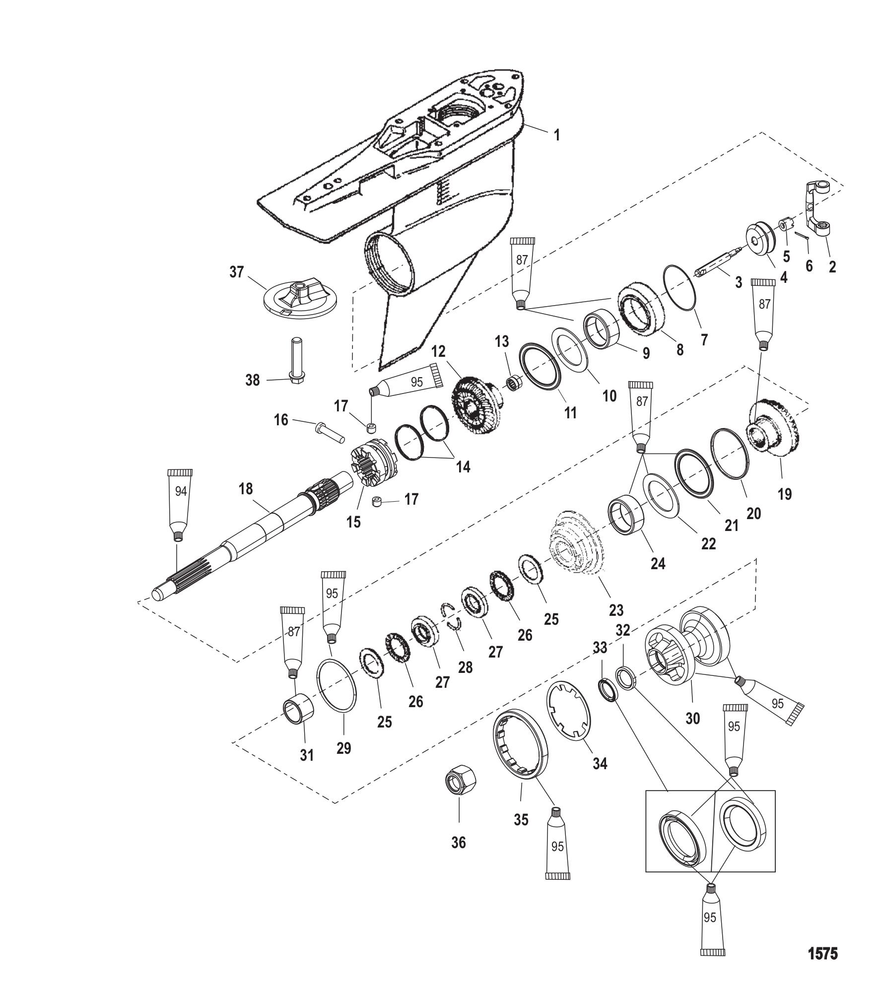 Gear Housing Propeller Shaft-Counter-Fleetmaster