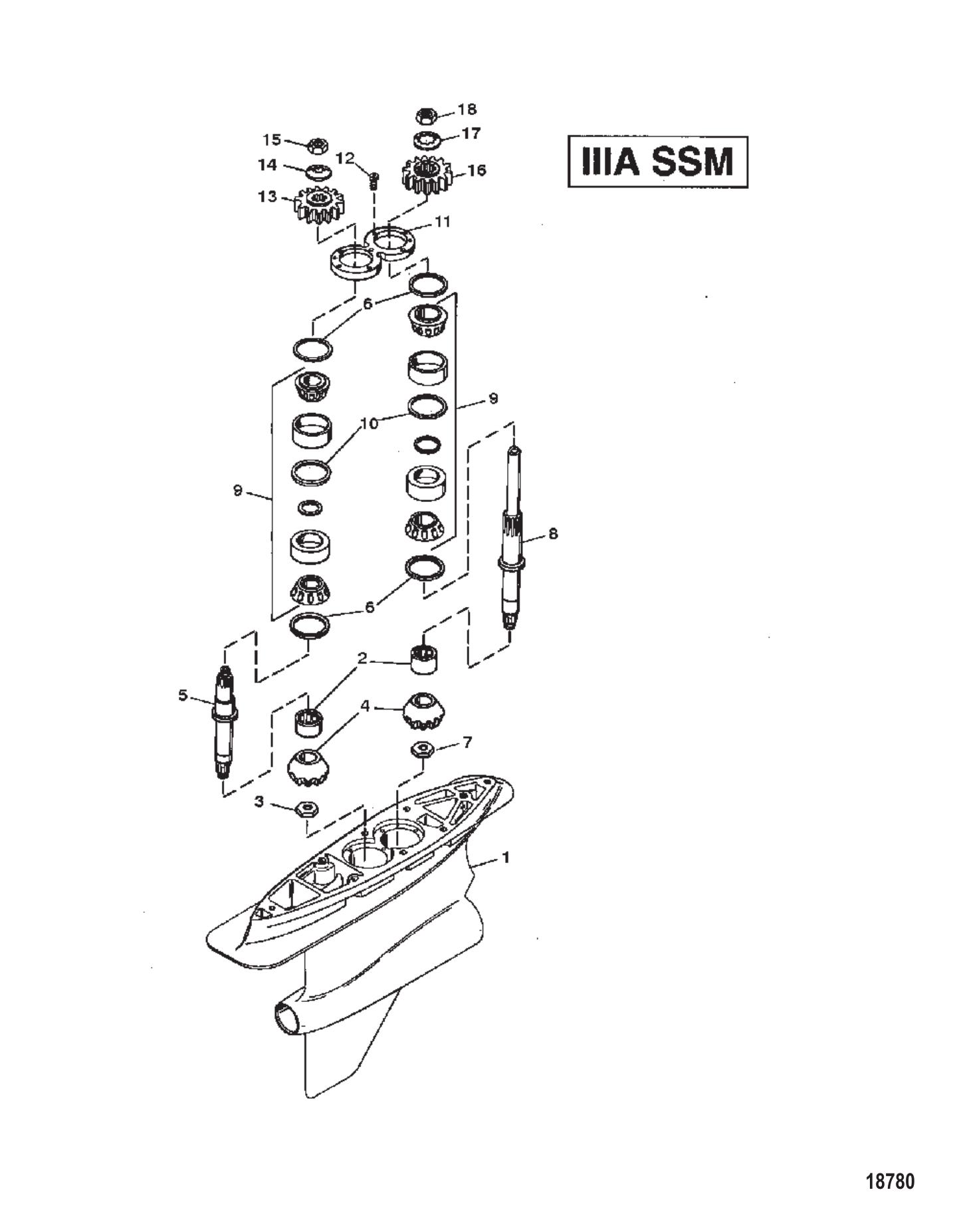 Gear Housing Assembly (Driveshaft) (IIIa SSM)