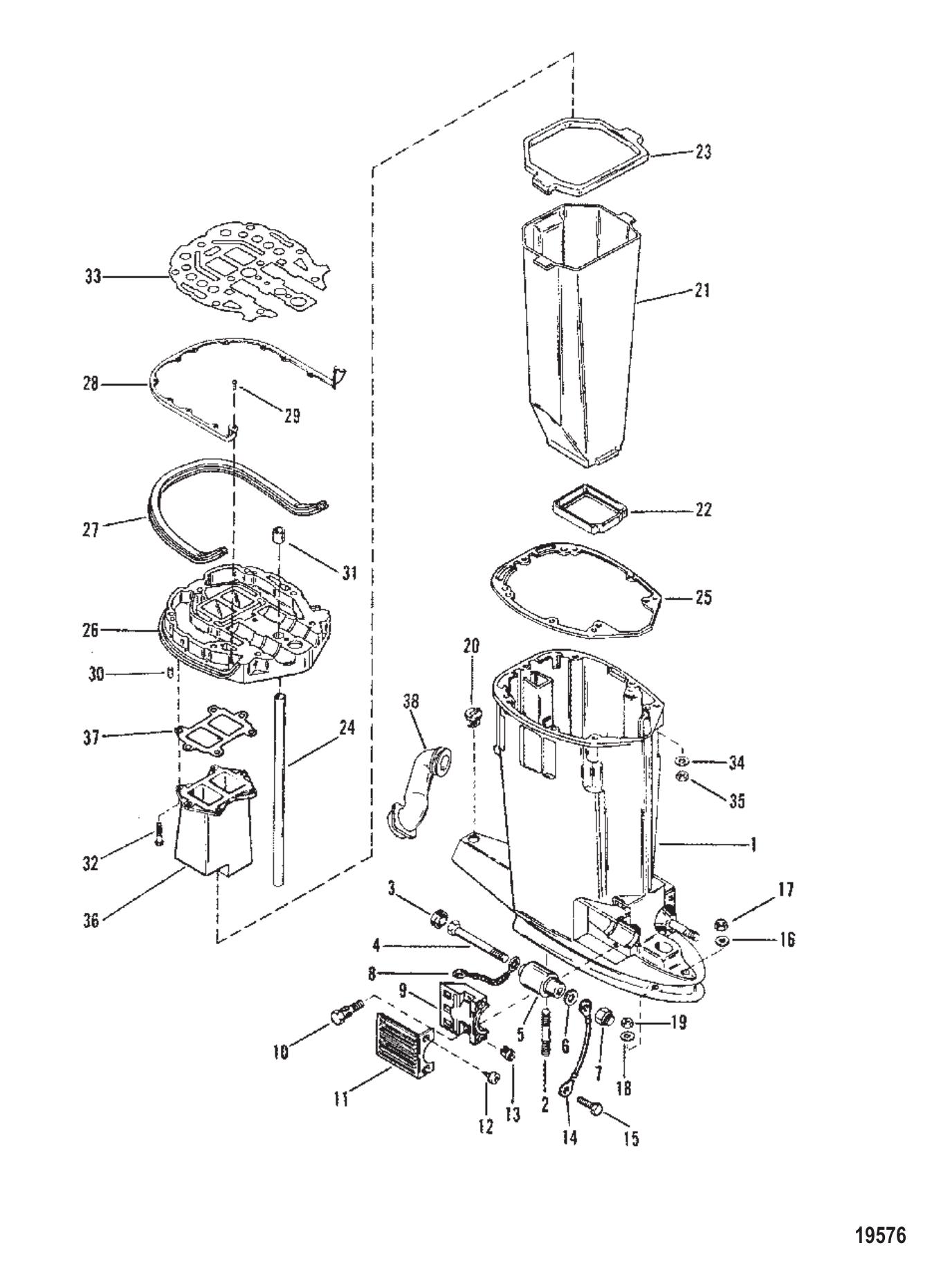 Driveshaft Housing & Exhaust Tube